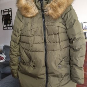 Army green winter coat worn once